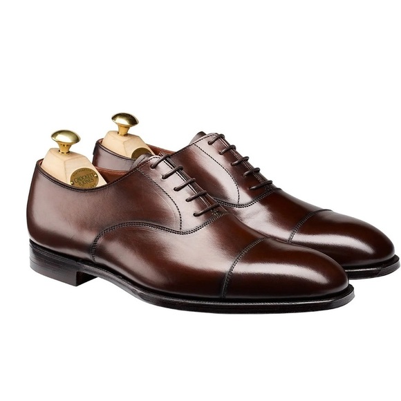 Men’s Crockett & Jones Audrey Brown Calf Leather Oxford Shoes- Size 10 main image 13